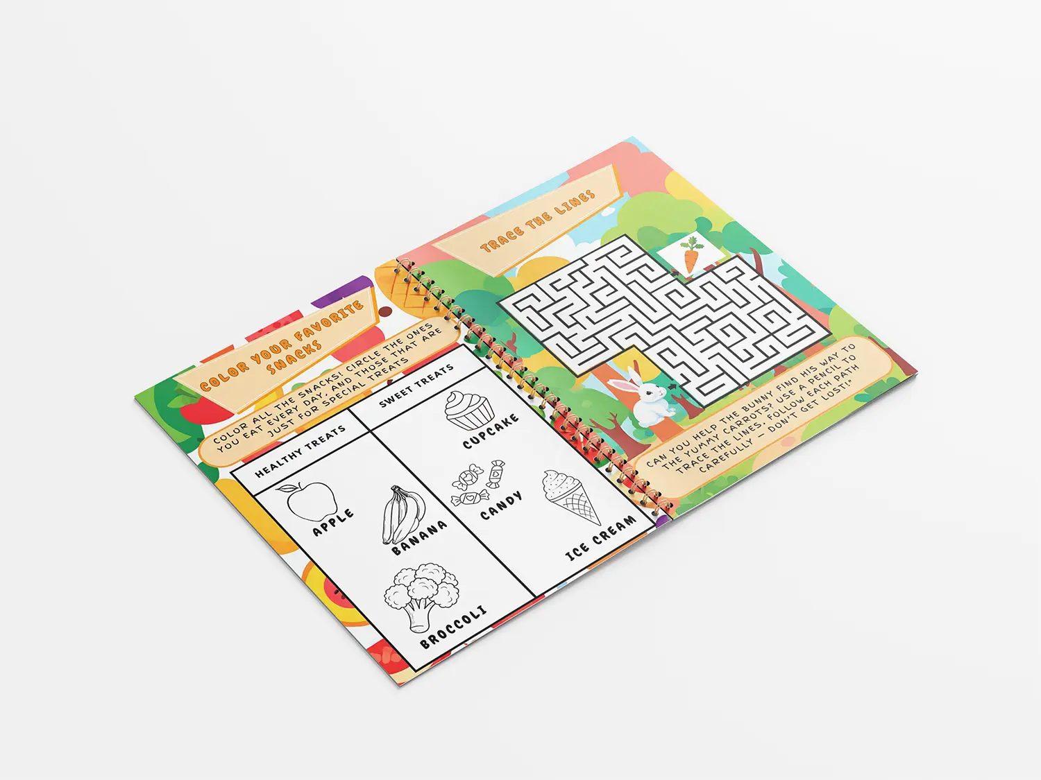 paginas internas snacks y laberito del libro Activity book