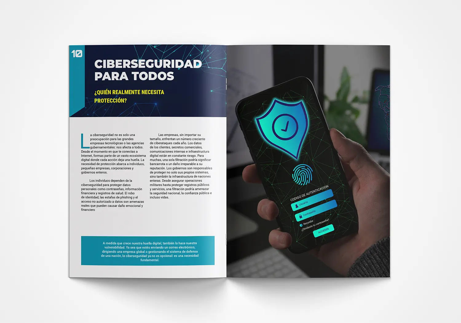 Página interna sobre la importancia de la ciberseguridad